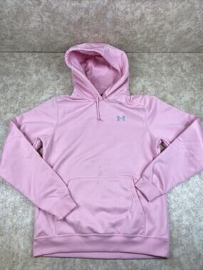 UNDER ARMOUR Womens Pink Long Sleeve Pullover Hoodie Sweatshirt Size Small